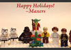 make this awesome personalized christmas holiday greeting video e card, featuring Lego Star Wars stop motion animation and your message small2
