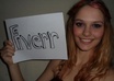 take a picture holding a sign with your business name or product small2