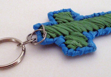 send 1 handcrafted plarn cross key chain to your US address big2