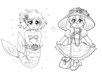 send you 26 cute anime illustrations for coloring and crafts small2