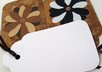 send 4 large flower embellished unique recycled wallpaper bookmarks or gift tags small2