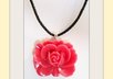 send you a resin flower necklace on black 100 percent cotton or hemp cord to US addresses only small2