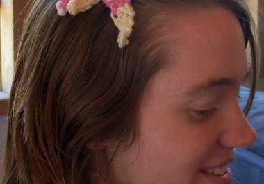 make and ship 1 crocheted dragonfly hair barrette big2