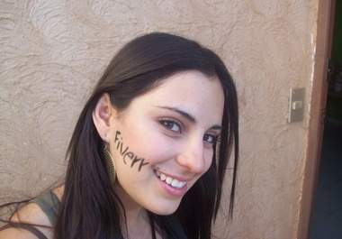 give you a NICE picture with your sign written on my face to promote anything you want big2