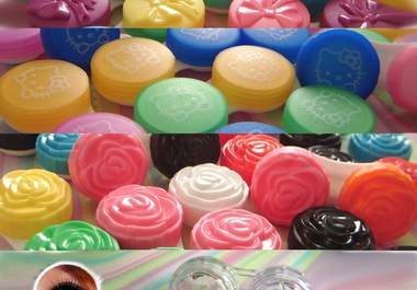 send you 3 kawaii Korean Japanese contact lens cases {Anna Sui Rose Bow Hello Kitty} [[US only]] big2