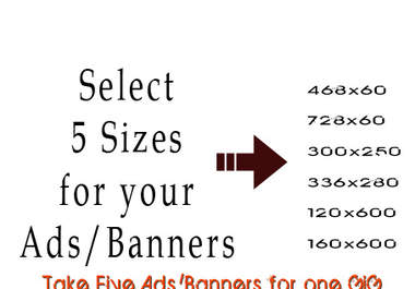 design Five Different Sizes Banners or Ads of one design with unlimited revisions big2