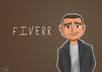 draw a cartoon character with your messages or sentences small2
