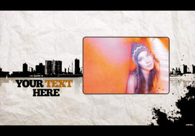 edit this SKYLINE video promo and put your company name or text logo or your photo image big2