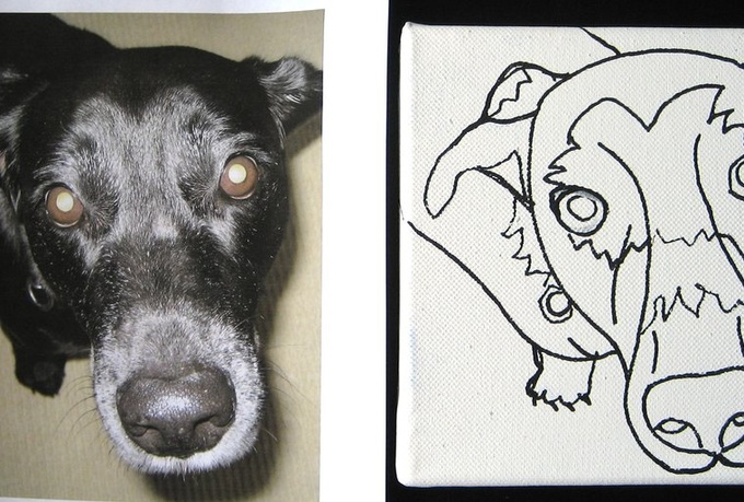 Contour Line Drawing Of Dogs : Draw a contour line drawing of your dogs face fiverr