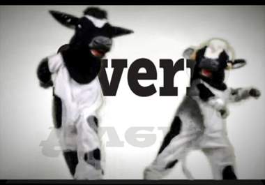 make two cows dance in front of your logo big2