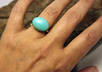 make a sterling silver oval Turquoise ring small2