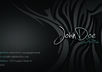 design a black business card with cool light zebra print small2