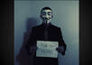 dress up in a suit wearing a Guy Fawkes mask and take a photo of me holding your message Anonymous style small2