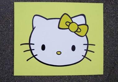 create a hello kitty painting big2