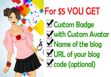 make a BADGE button for your blog big2