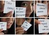 create a photo montage from square cropped photos of me holding up your required message or company advertisement small2
