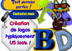 make a logo or site banner in french in the purest american style small2