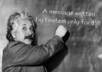 make a picture of Einstein writing your message on a board only small2