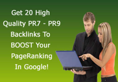 create 20 high quality backlinks from pr 7 to pr 9 websites to boost your pageranking and free bonus included big2