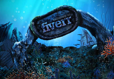 create an ocean intro video of your logo or text big2