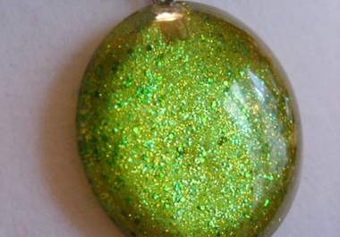 send you one handmade glass Cosmic Stardust pendant on ball chain big2