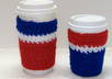 crochet you a Coffee cup Sleeve in Olympics Red White and Blue small2