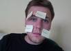 put post it notes with your message all over my face in a video sequence small2