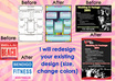 do small text edits in your existing jpeg/pdf design or redesign your existing design small3