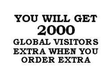 arrange 2000 global visitors to your gig from different countries big3