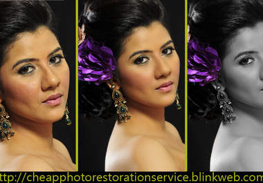 remove facial hair, wrinkles and clean and retouch big3