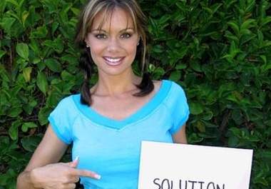 get a beautiful lady to hold a sign with your name or message big3
