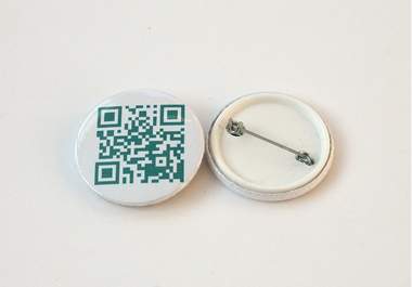 generate a QR code from your website url and make six 38mm buttons which you can use to promote your business or company, shipping applies big3