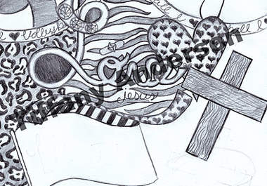draw / create a custom design of your name for wall art or binder covers big3