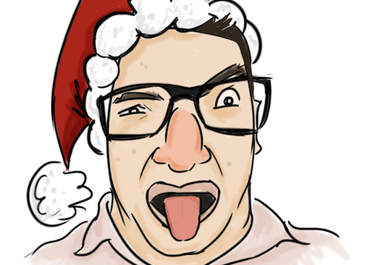 draw a funny cartoon portrait of you big3