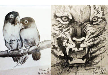 draw a Cute PORTRAIT of Your Pet or any Animal in Pen or Pencil big3