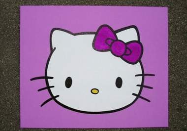 create a hello kitty painting big3