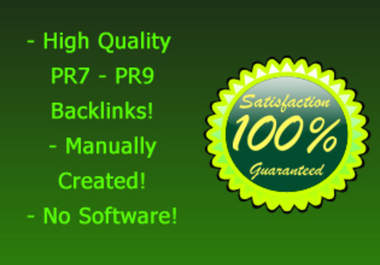 create 20 high quality backlinks from pr 7 to pr 9 websites to boost your pageranking and free bonus included big3