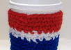 crochet you a Coffee cup Sleeve in Olympics Red White and Blue small3