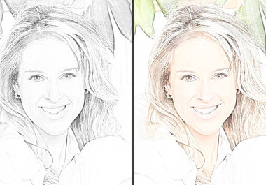 transform your pic in a pencil sketch color or black and white big3