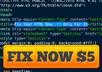 fix any HTML Error on your site small1