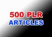 give you 500 PLR Articles