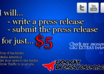 write a Press Release and submit it for backlinks and media publicity