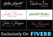 design Unique 2 Different SIGNATURE Logos including Your name, Website or Company name just