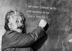 make Einstein write your message/ your website/ your Brand/ product info on his Black board just small1