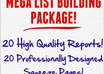 give you 20 short reports with squeeze pages to help build your list