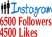 get you ☆HIGHQUALITY☆ 6,500 Instagram Followers + 4,500 Instagram Likes Within 24 hours