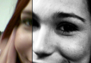 turn 5 colour photos into true Black and White ones big1