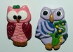 handmake and send you two clay owl refrigerator magnets within three days