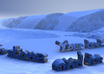put your text, message in a cold cold icy landscape