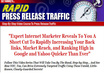 give You a Rapid Press Release Traffic Video Course + BONUS